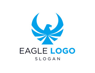 The logo design is about Eagle and was created using the Corel Draw 2018 application with a white background.