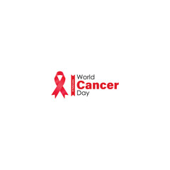 World cancer day logo design vector graphics