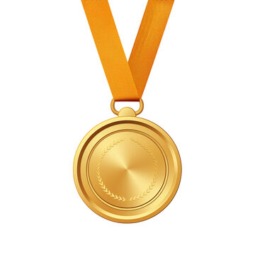 gold medal isolated on white