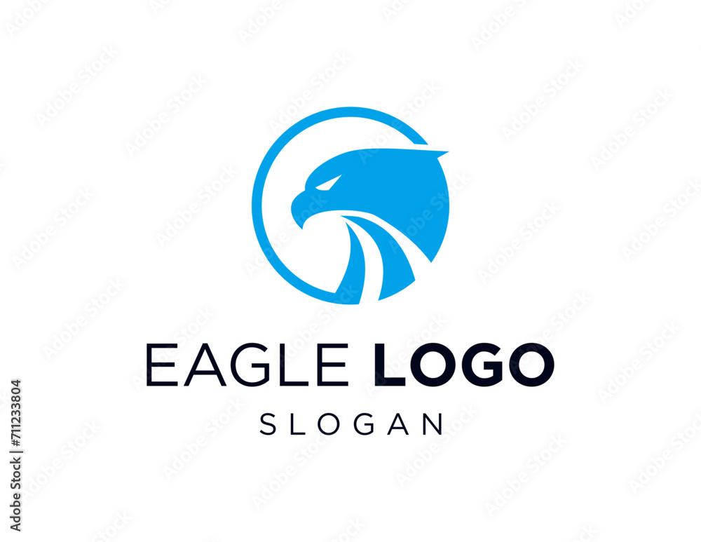 Poster the logo design is about eagle and was created using the corel draw 2018 application with a white ba