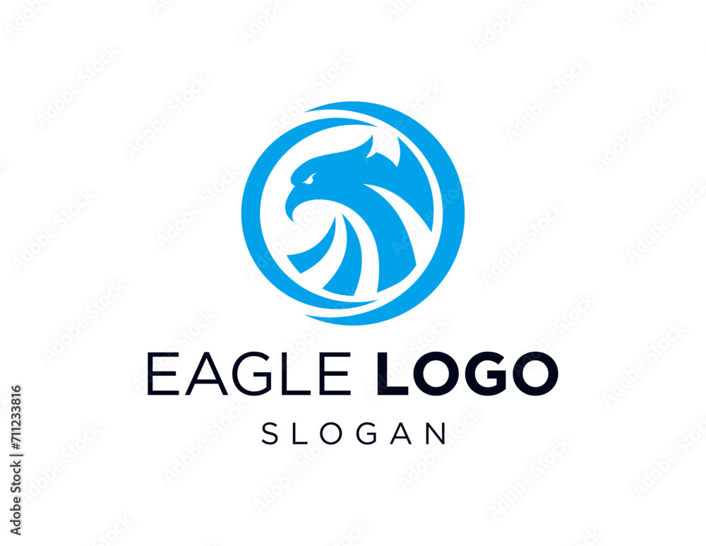 Poster the logo design is about eagle and was created using the corel draw 2018 application with a white ba