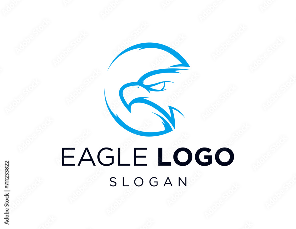 Poster the logo design is about eagle and was created using the corel draw 2018 application with a white ba