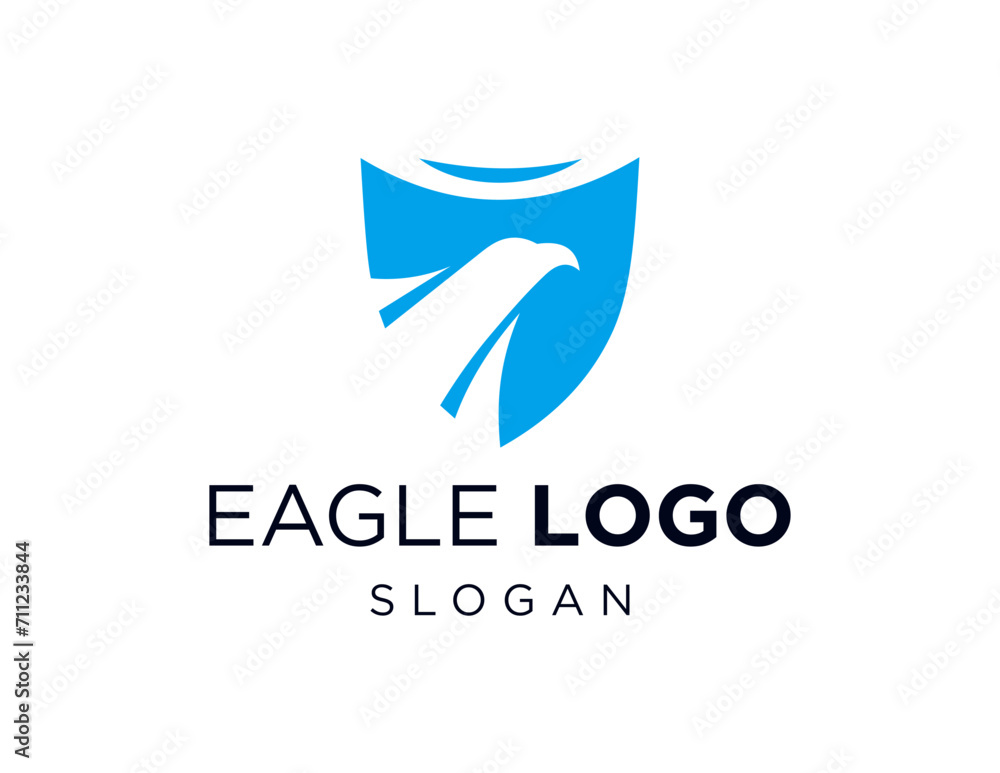 Poster the logo design is about eagle and was created using the corel draw 2018 application with a white ba