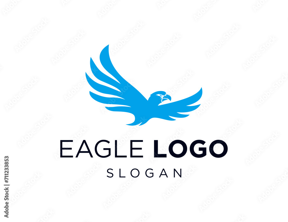 Poster the logo design is about eagle and was created using the corel draw 2018 application with a white ba