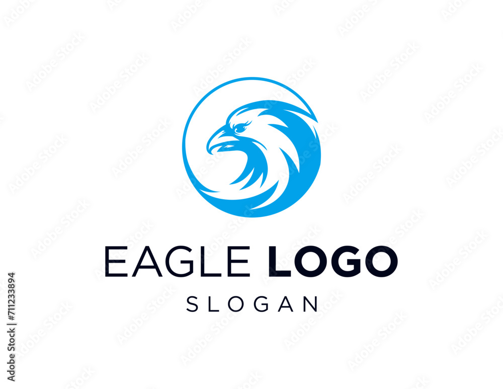 Poster the logo design is about eagle and was created using the corel draw 2018 application with a white ba