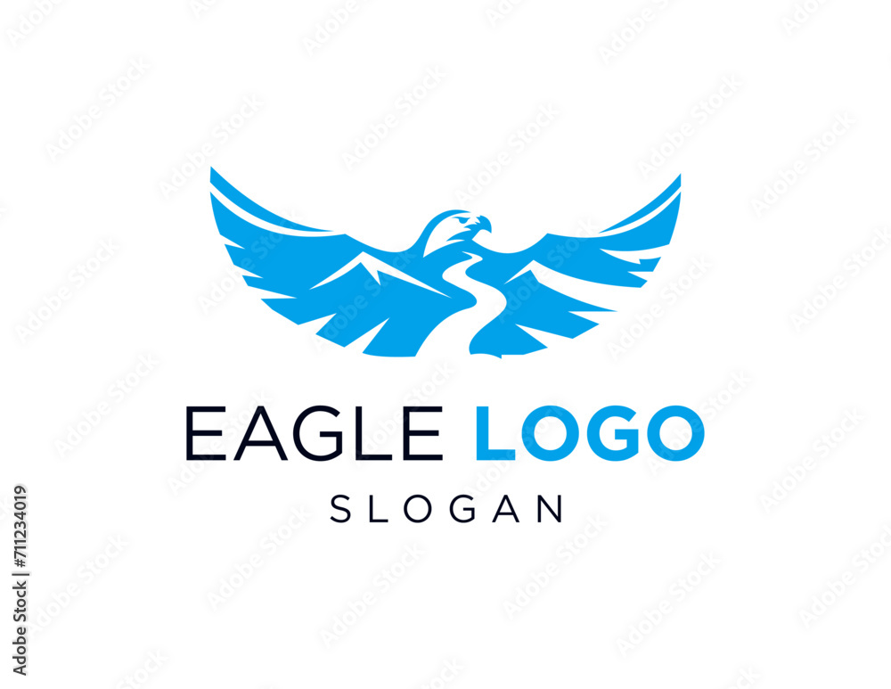 Poster the logo design is about eagle and was created using the corel draw 2018 application with a white ba