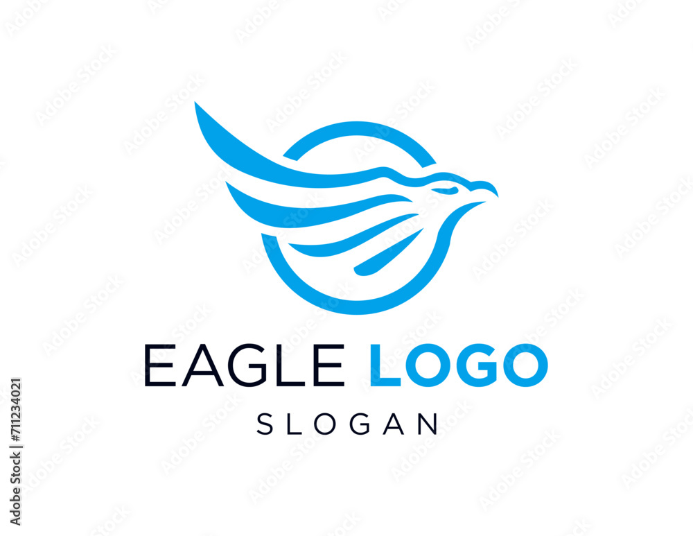 Poster the logo design is about eagle and was created using the corel draw 2018 application with a white ba