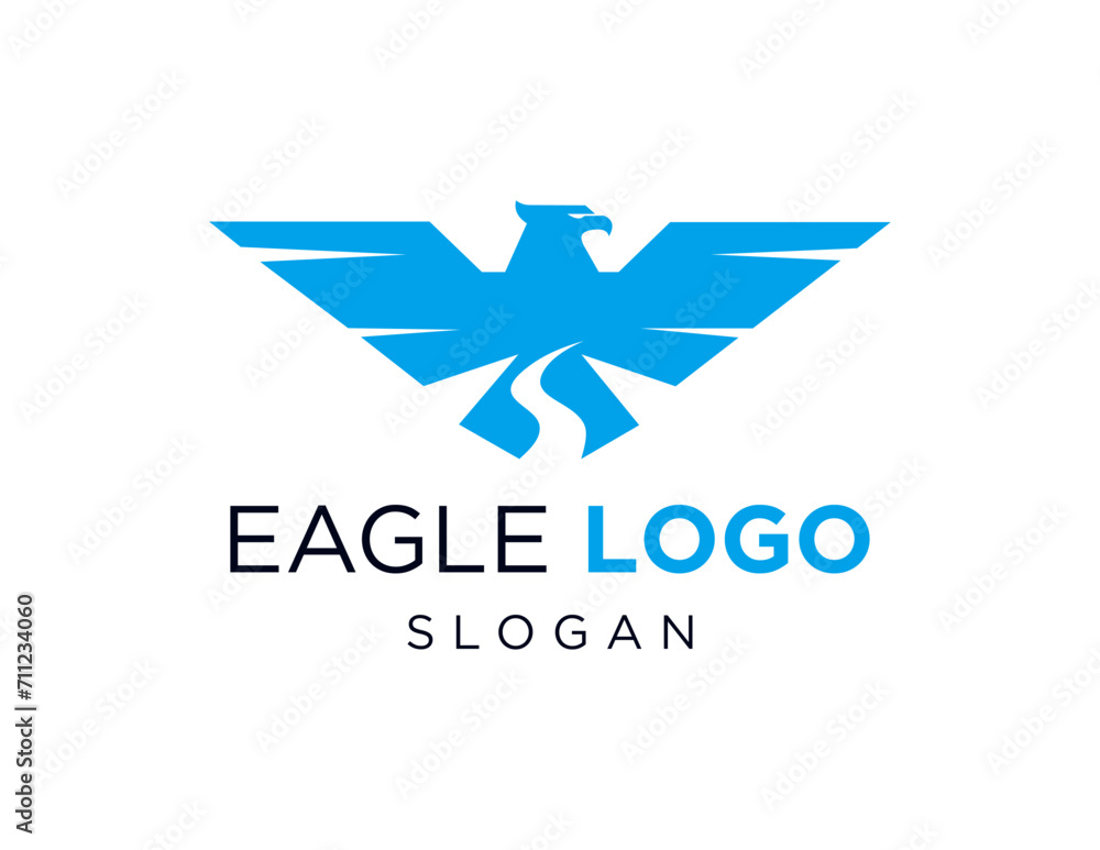 Poster the logo design is about eagle and was created using the corel draw 2018 application with a white ba