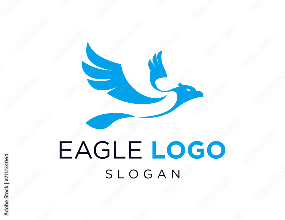 Poster the logo design is about eagle and was created using the corel draw 2018 application with a white ba