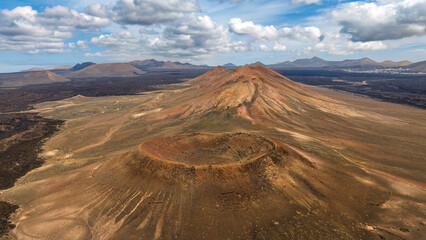 Lanzarote island landscape - high view - taken in 2015