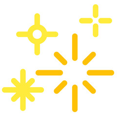 Obraz premium キラキラを表すカラースタイルのアイコン