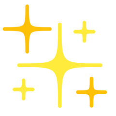 Obraz premium キラキラを表すカラースタイルのアイコン