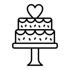   Wedding Cake line icon