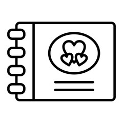   Guest Book line icon