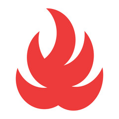 Obraz premium 炎を表すカラースタイルのアイコン