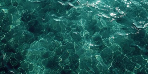 background blue sea surface top view. Blue water ocean