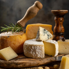 Rustic cheese platter