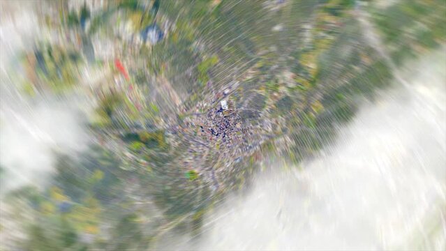 Earth Zoom from San Antonio City - Texas - USA