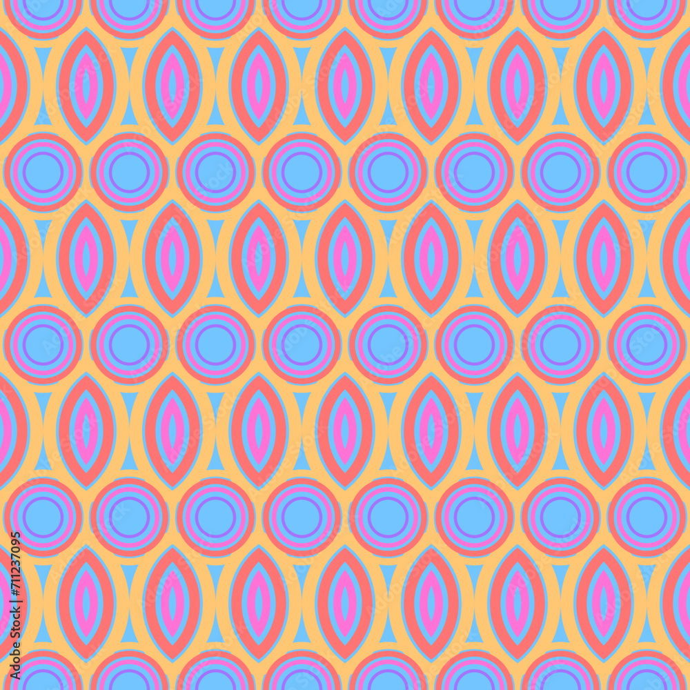Poster seamless pattern with circles. vector illustration. colorful background.
