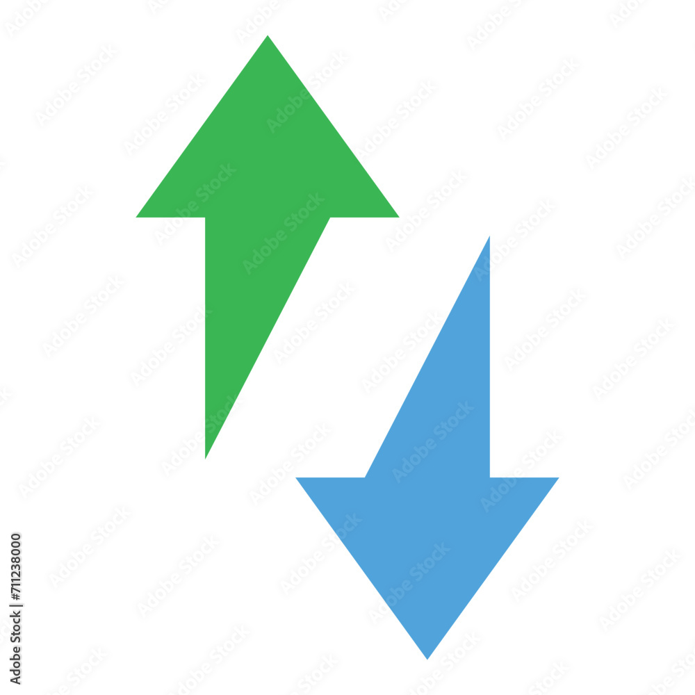 Poster up and down arrow vector isolated