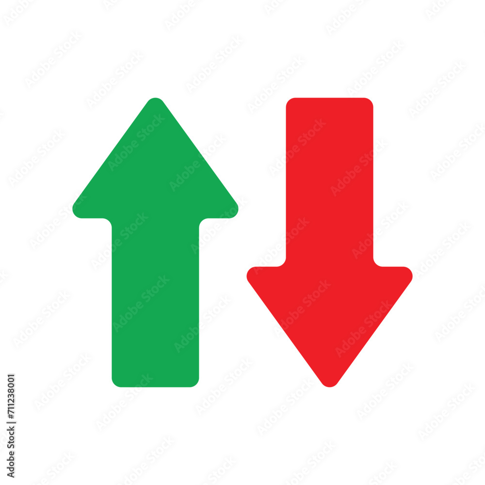 Poster up and down arrow vector isolated