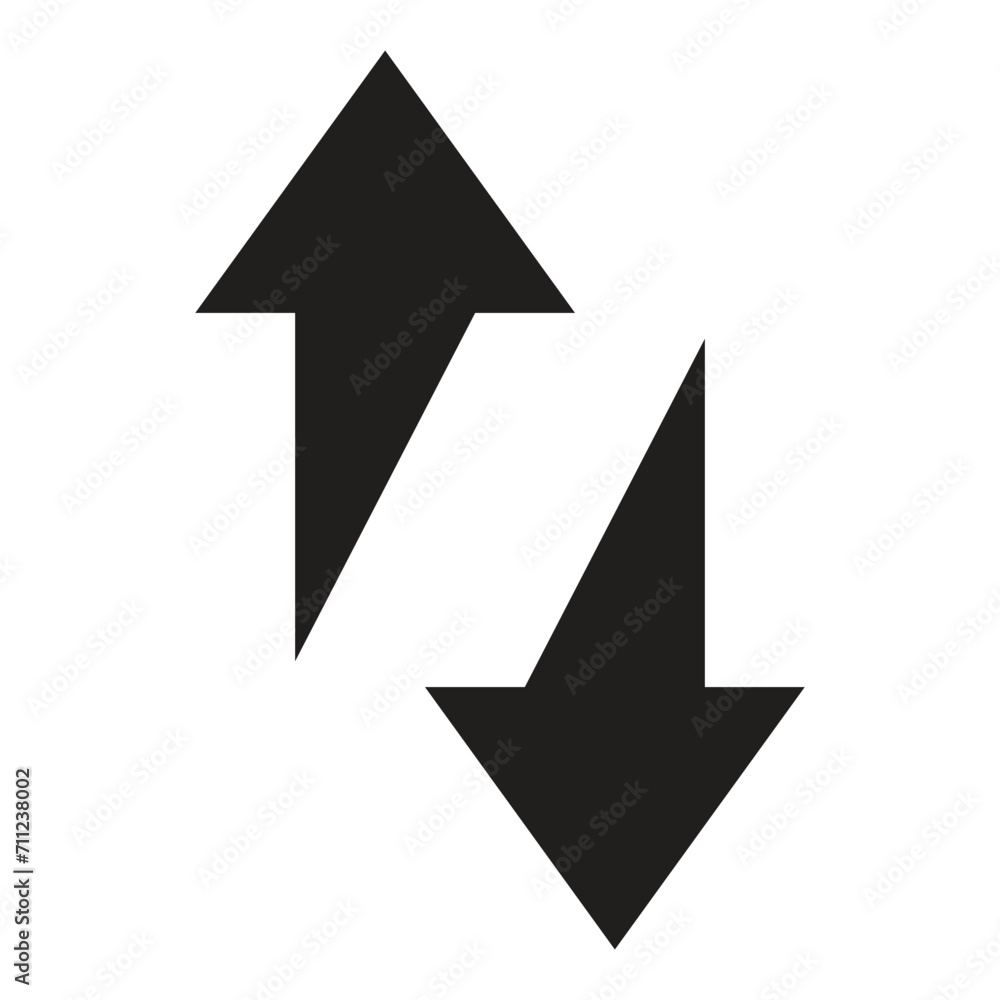 Poster up and down arrow vector isolated
