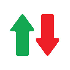 Up and down arrow vector isolated