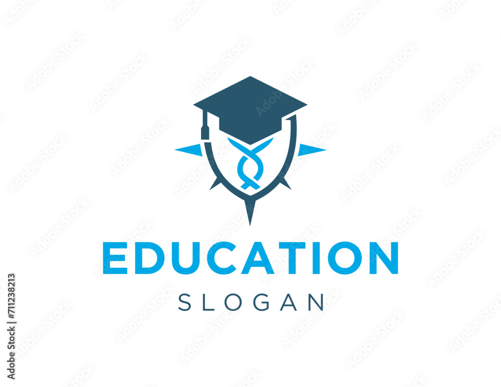 Poster the logo design is about education and was created using the corel draw 2018 application with a whit