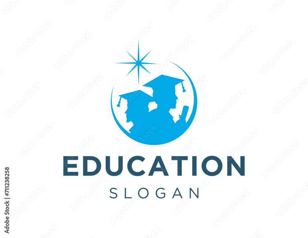 Aufkleber the logo design is about education and was created using the corel draw 2018 application with a whit