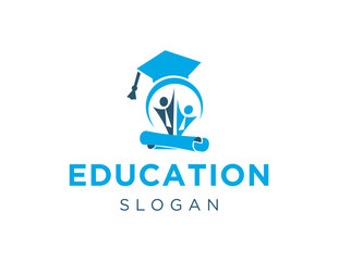 The logo design is about Education and was created using the Corel Draw 2018 application with a white background.
