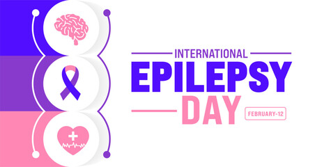 February is International Epilepsy Day background template with USA flag theme concept. Holiday concept. use to background, banner, placard, card, and poster design template with text inscription