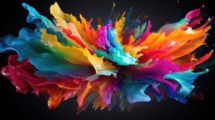 A swirl of colors exploding from a paintbrush, mirroring the diversity and vibrancy that life brings to the world.