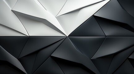 Grey abstract background with triangle shapes. Created with Ai - obrazy, fototapety, plakaty