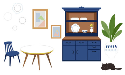 Fototapeta premium 인테리어 가구 다이닝룸