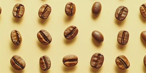 Coffee beans pattern background