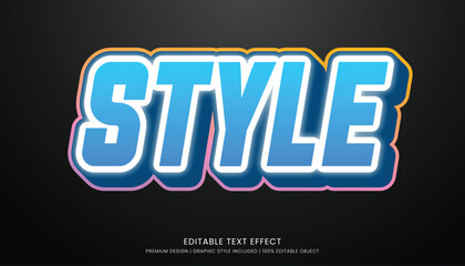 text effect editable template vector design 3d bold style 