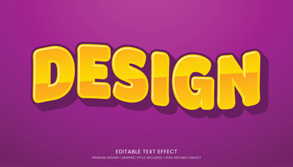 text effect editable template vector design 3d bold style 