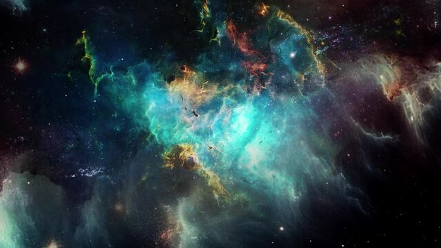 Background animation of galaxy and nebula 4k.