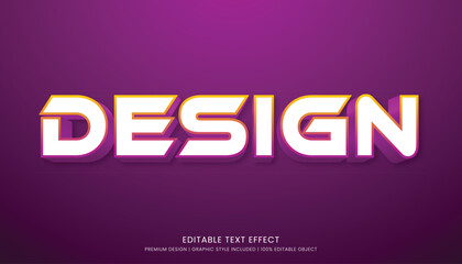 text effect editable template vector design 3d bold style 
