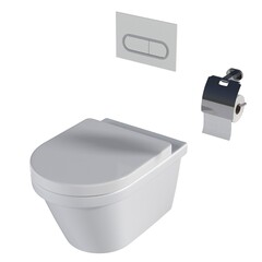 Lavatory pan isolated on a white background, bidet, 3D illustration, and CG render
