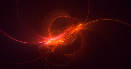 3D manual rendering abstract fractal light background
