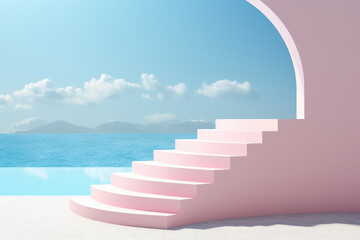 Staircase to Ocean View Pool