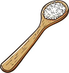Simplicity in Art: Cartoon Rice Spatula Illustration