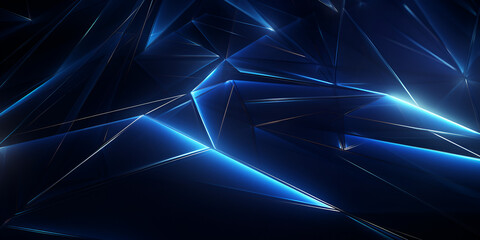 Fast moving blue laser beams technology motion background animation. Full HD and a seamless loop AI Generative 
