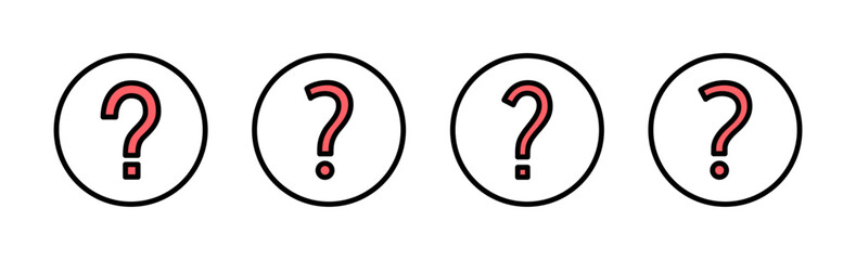 Question icon set illustration. question mark sign and symbol