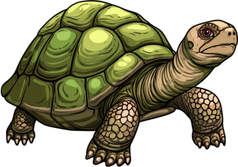 Shell of Serenity: Cartoon Tortoise Illustration