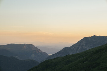 Fototapeta premium Sunset over the hills