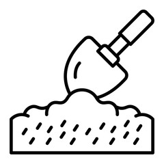   Trowel line icon