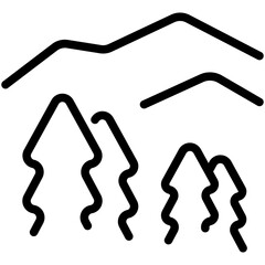 forest line icon