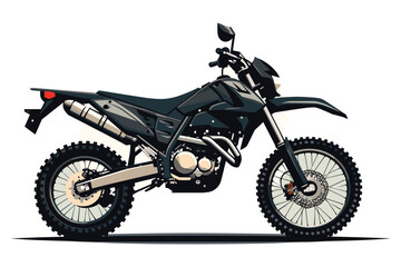 Obraz na płótnie Canvas New creative motorcycle silhouette black and white vector.